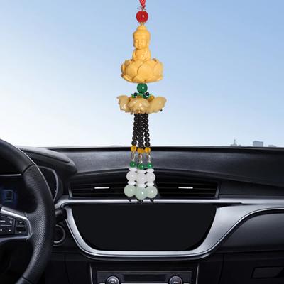 Yousheng Buddha Pendant Car Hanging Ornament with Lanyard Easy To Hang Car Rear View Mirror Hanging Accessories