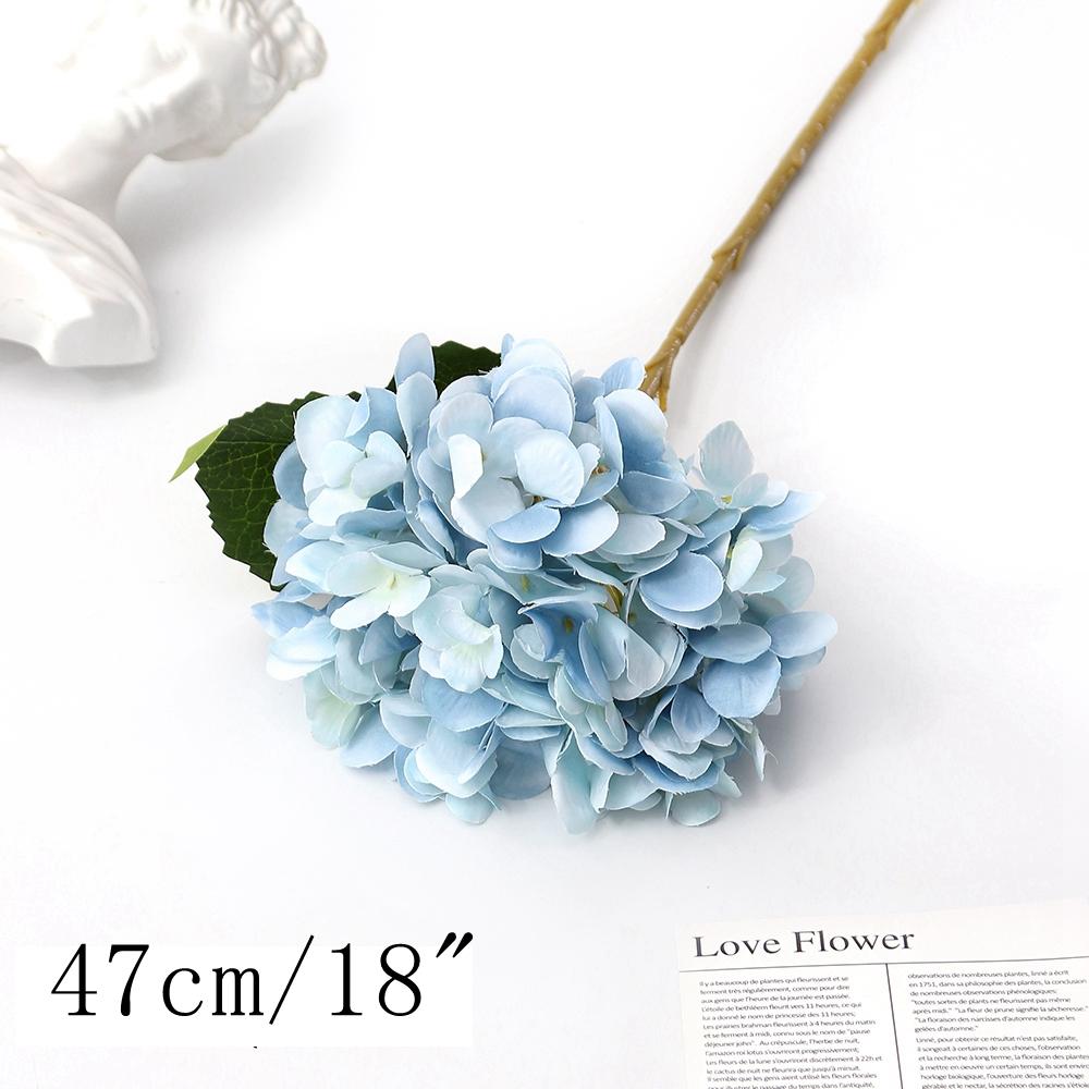 Blue Artificial Flowers Bouquet Rose Fake Flowers for Indoor Home Decor Garden Wedding Party Decoration Outdoor Vase Accessories