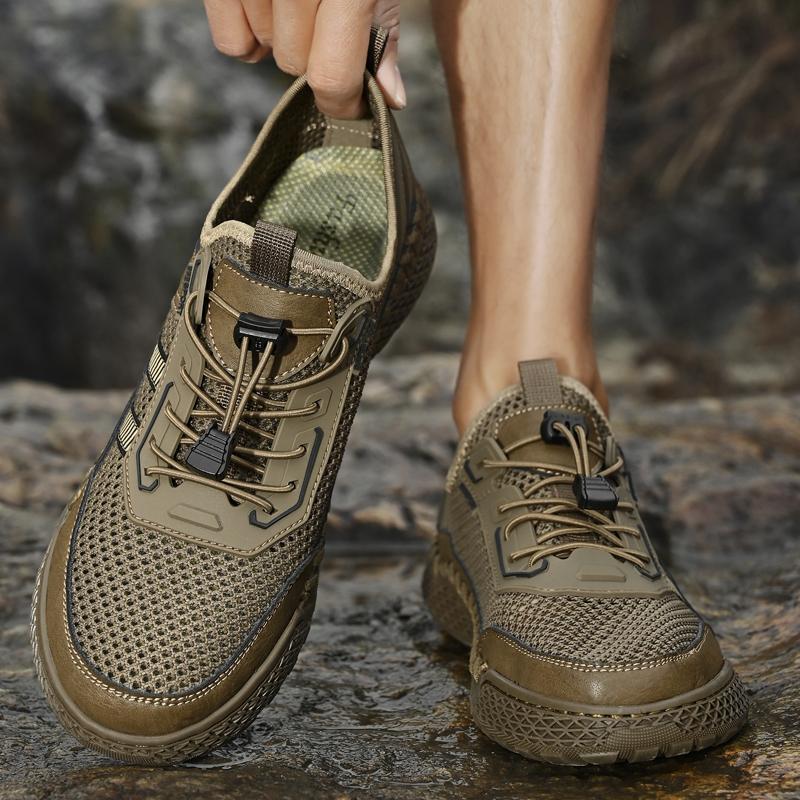 Fashion Anti-collision Toe Male Treking Footwear Classic Casual Summer Shoes Men's Breathable Mesh Shoes Summer Outdoor Walking Sneakers