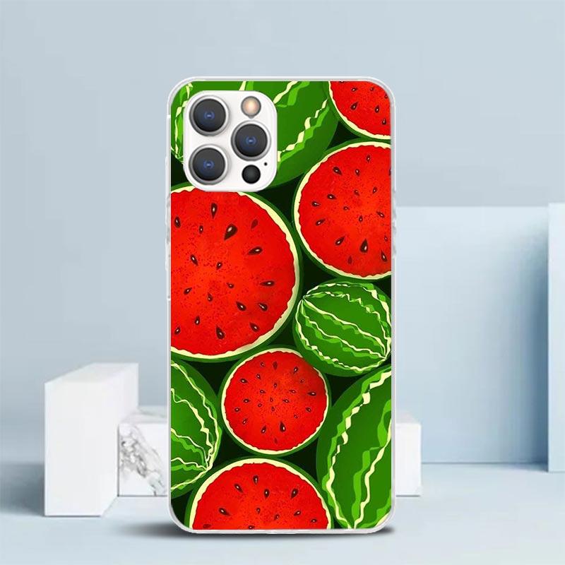 Wassermelone Sommerfrucht Handyhülle Für IPhone 16 17 Air 16E 15 14 Plus 13 Mini 12 11 Pro Max 7 8 + SE 2020 Weiche TPU Rückseite 1