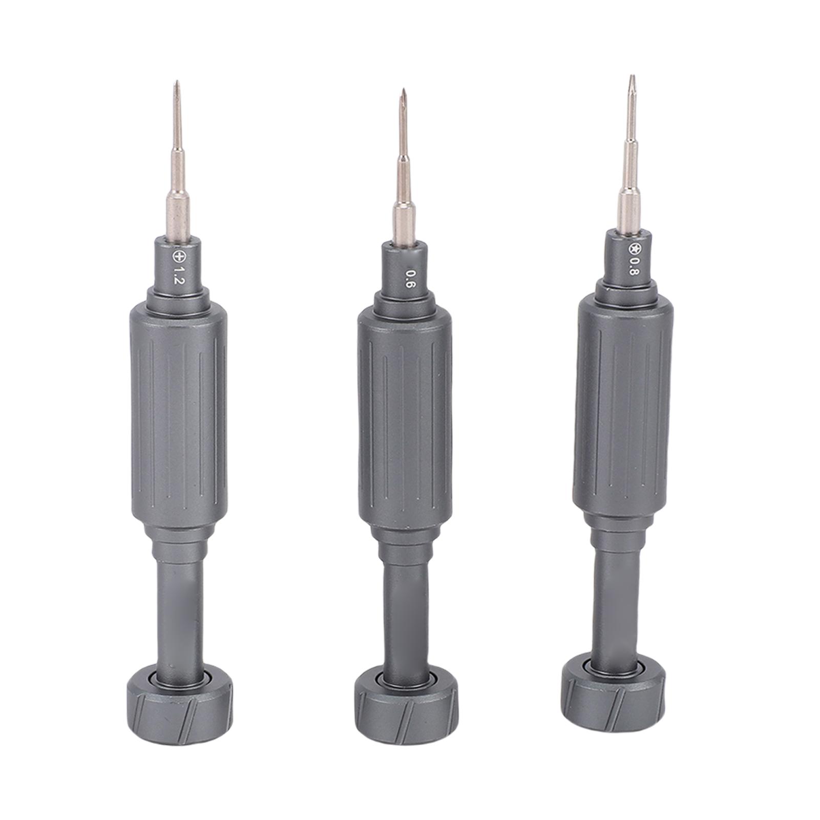 

3PCS Screwdrivers 0.6mm 3 Wing Y Shape 0.8mm Pentagram 1.2mm Crossed Screwdriver for Electronic Repair Tail Silent Bearing