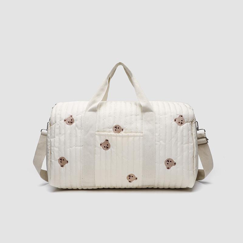Embroidered Mommy Bag Travel Storage Bag Portable Mother and Baby Travel Mom Bag