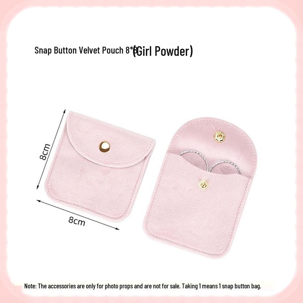 Samt Druckknopf Schmuckbeutel für Ringe & Halsketten - Mini Aufbewahrungsbeutel