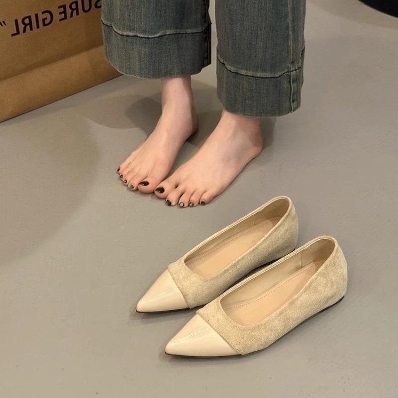 

Женские новые осенние замшевые туфли-лодочки с острым носком и нежным плоским бантом Мэри Джейн 40 абрикосовый