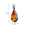 Baltic Honey Amber Sterling Silver Drop Pendant