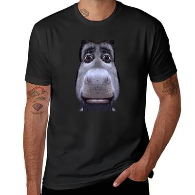 Camiseta con meme de burro mirándote con desdén Ropa estética tops de verano tops bonitos camiseta de algodón para hombre