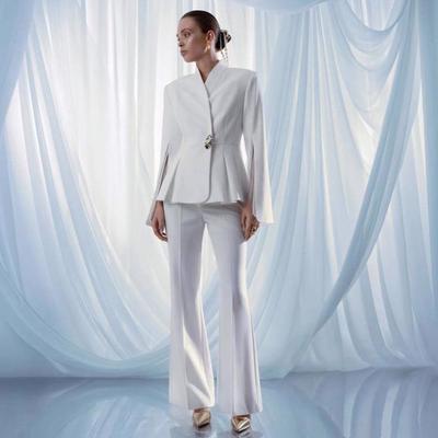 2025 Summer Women's Fashion: Versatile White Button Top & Pants Set
