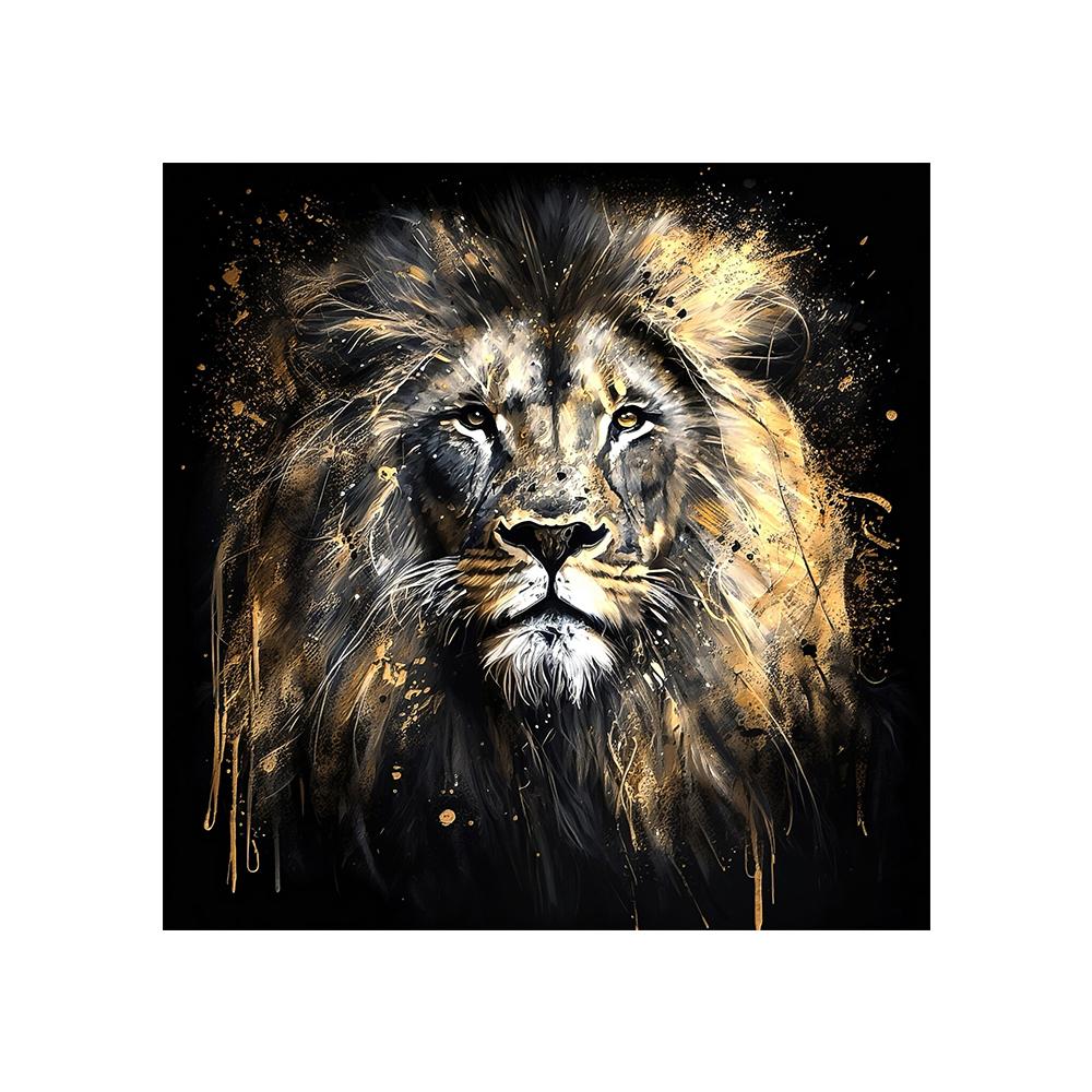 

Цифровое искусство Лев живопись принт современный абстрактный холст плакат креативная картина с изображением животного для гостиной домашний Настенный декор Cuadros 21x30cm No Framed
