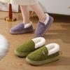 New Corduroy Cotton Slippers for Women Home Warm Shoes Soft Plush Anti-slip Couples Indoor Warm Non-slip Slides Footwear