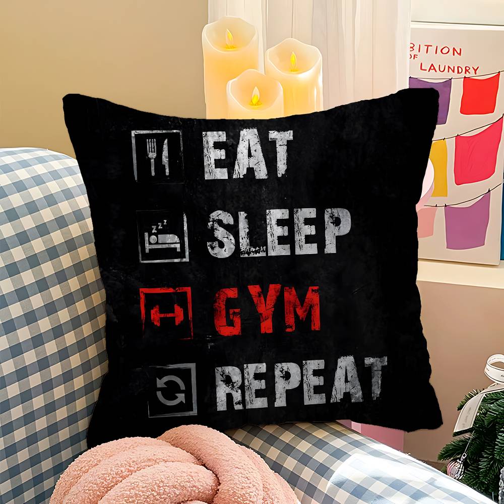 GYM Exercise Time Personalized Pillow Cover Kids Bedroom Wild Party Decor Pillowcase kid Birthday shower Gift