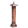 Antique Metal Vertical Cylinder Incenses Burners With Heart Sutra Engraving Design For Home Meditations And Decors B03E