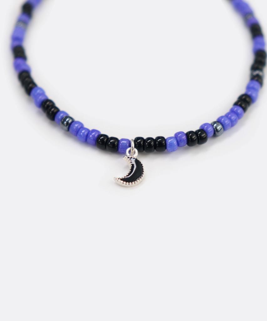 Bonbeau Silver Epoxy Moon Charm Beads Bracelet Silver Epoxy Moon Charm Color Mix Beads Bracelet