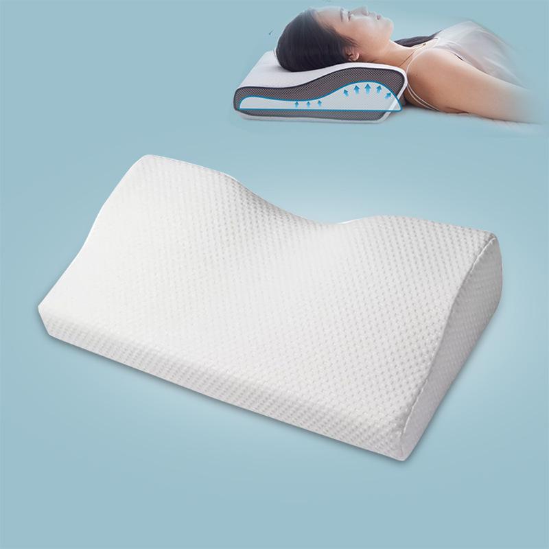 Butterfly Shaped Slow Rebound Memory Foam Pillow - Pure White
