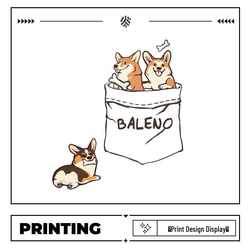 Baleno Men's Puppy Print Hooded Sweatshirt