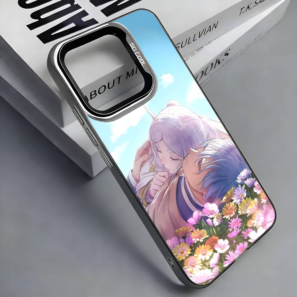 

Frieren Anime Beyond Journeys End Colorful Silver Back Phone Case For IPhone 17 16 15 14 13 12 11 Plus Pro Max Plus iPhone16pro