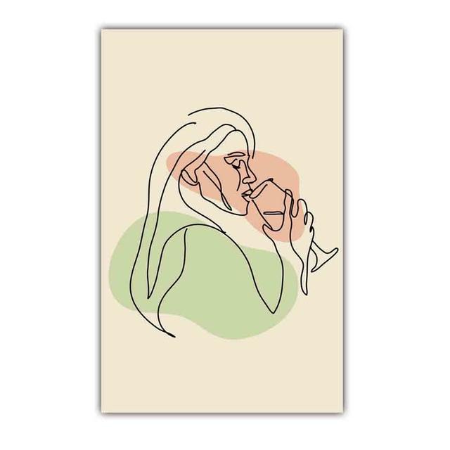 Nordic Abstract Art Figure Canvas Painting Minimalist Lines Matisse Poster Office Living Room Bedroom Home Decoration Mural No Frame
