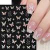 Nail Art Stickers Spring Fairy Spirit Aurora Shell Light Butterfly Star Micro-carving Adhesive Nail Stickers