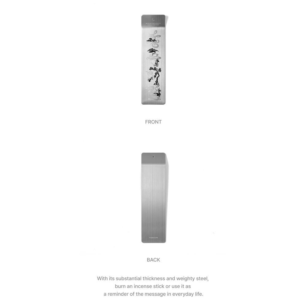 Incense Gift Set BTS Official Merch, Incense Sticks 50pcs + Stainless Steel Holder, BTS / ARIRANG Scent