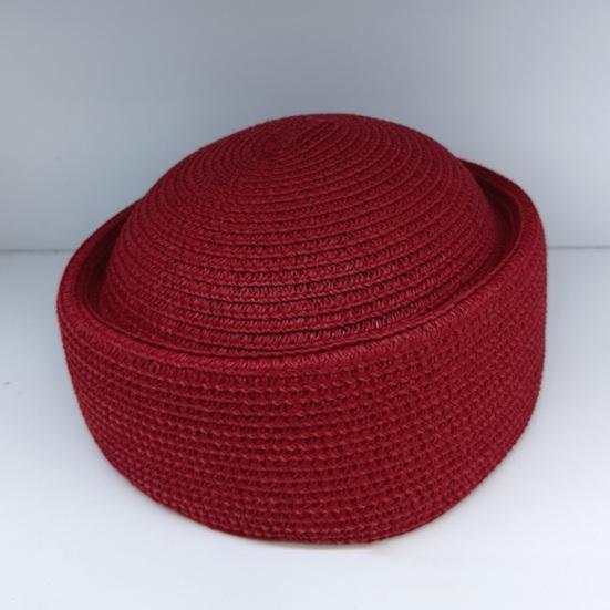 Stewardess Hat Lightweight Breathable UV Protection Straw Hat Outdoor Beach Sun Hat Summer Accessory