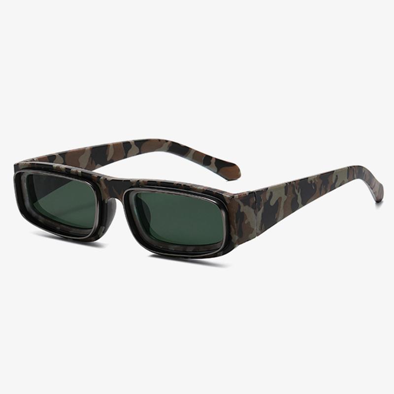 Gafas de sol rectangulares pequeñas para hombre, gafas de sol