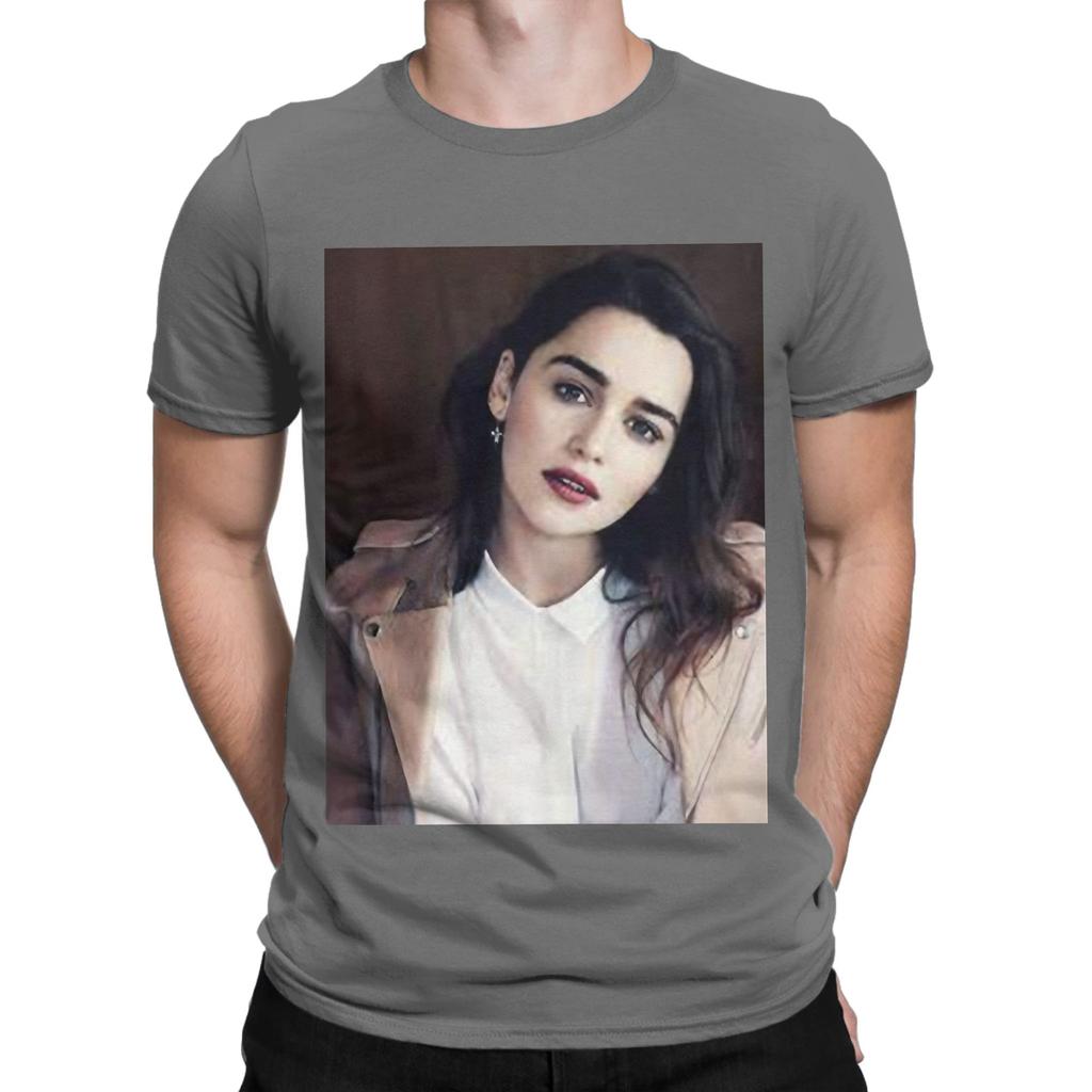 Emilia Clarke poster Novelty 100 Cotton TShirt Emilia Clarke Tees Tops For Unisex