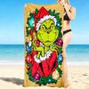1Pc Grinch Christmas Ornament Beach Towel, Quick Dry, Multi-Use for Beach Pool Gym Yoga Home Travel, Christmas, Halloween, Xmas Gift S620