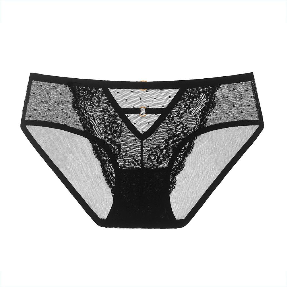 Panties Women's Lace Mid-waist Hip Lift Hollow Sexy and Breathable Mesh Seamless Women's Briefs 5003