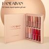 HANDAIYAN 12-Farben Samt Matt Lipgloss Set - Flüssiger Lippenstift Geschenkbox Set, Nicht klebriger Lipgloss