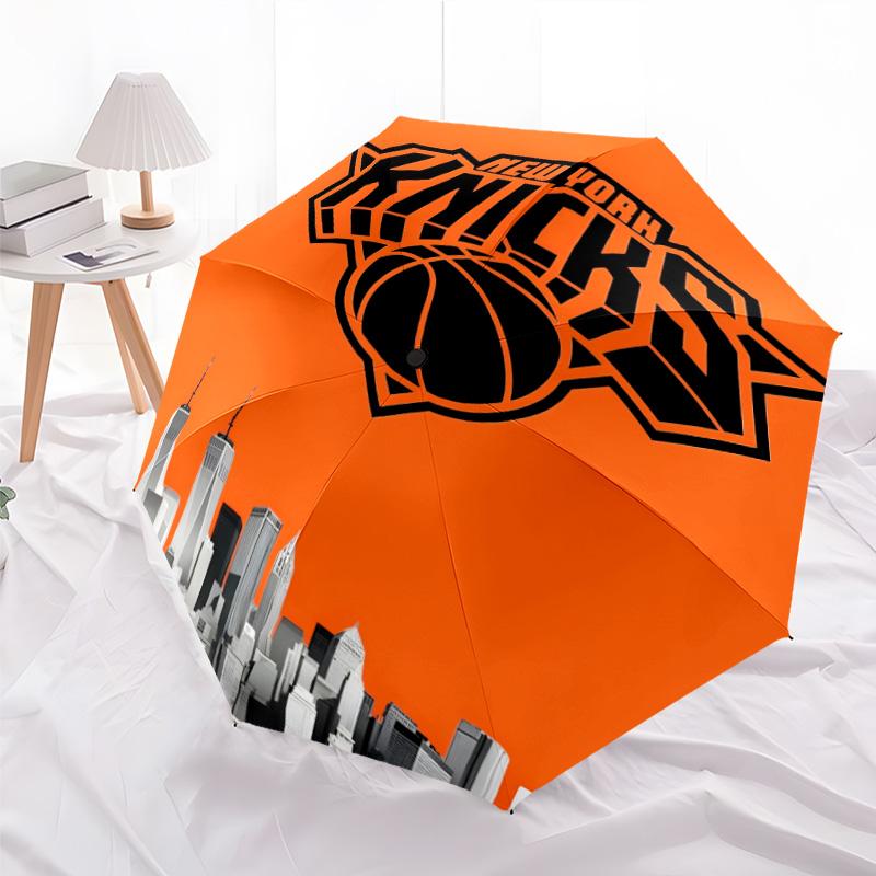 1pc New York Knicks Umbrella, Sun Protection, And UV Shielding. It Has Eight Sturdy Ribs for Outdoor Use And Perfect As a Holiday Gift