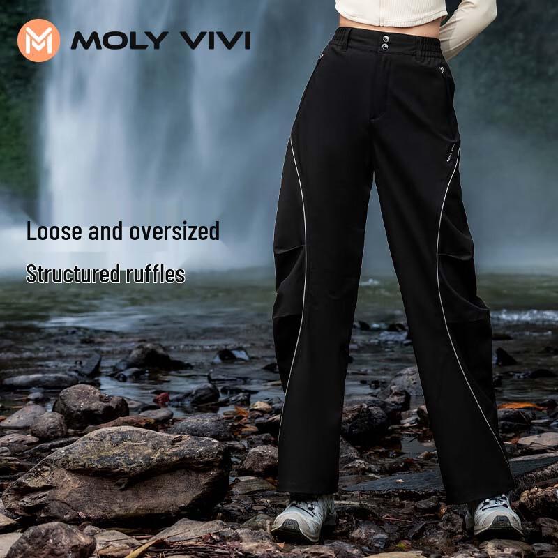 MOLY VIVI Women's Outdoor Windproof Softshell Cargo Pants