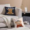 Childishhearted And Friends Teddy BearB Cushion Cover Pillowcase Short Plush Invisible zipper Room Sofa Cushion Cover