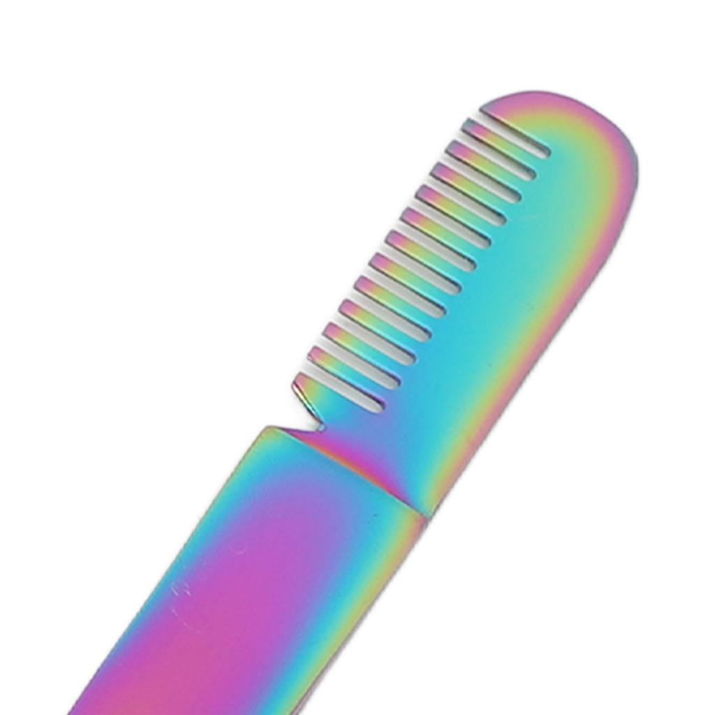 2PCS Eyebrow Tweezers Dual Heads Firmly Clamp Comb Stainless Steel Eyebrow Trimming Tool