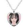 Paradise Kiss Anime Necklace Yukari Hayasaka Miwako Sakurada Glass Heart Shape Pendant Necklace Charm Jewelry Friend Gift