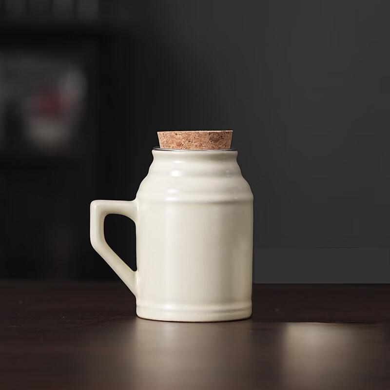 Ru Kiln Ceramic Tea Mug with Stainless Steel Filter & Lid