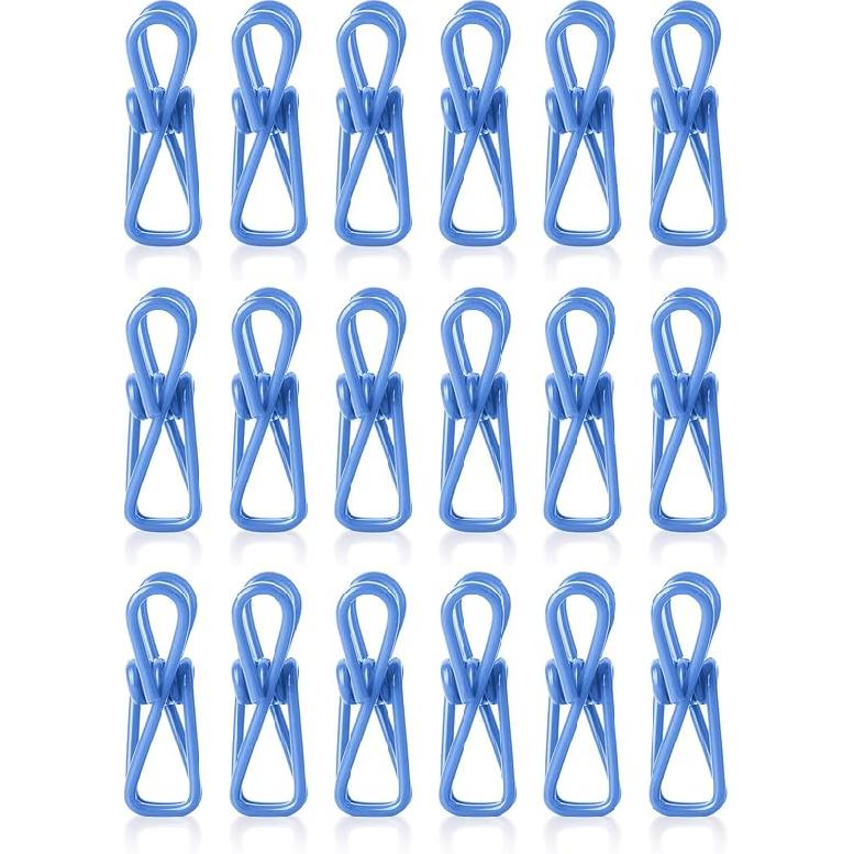 Mr. Pen- PVC-Coated Utility Clips, 2 Inch, 18 Pack, Colorful, PVC-Coated Steel Chip Bag Clips for Sealing Food, Paper Holder, Clothesline Clip for