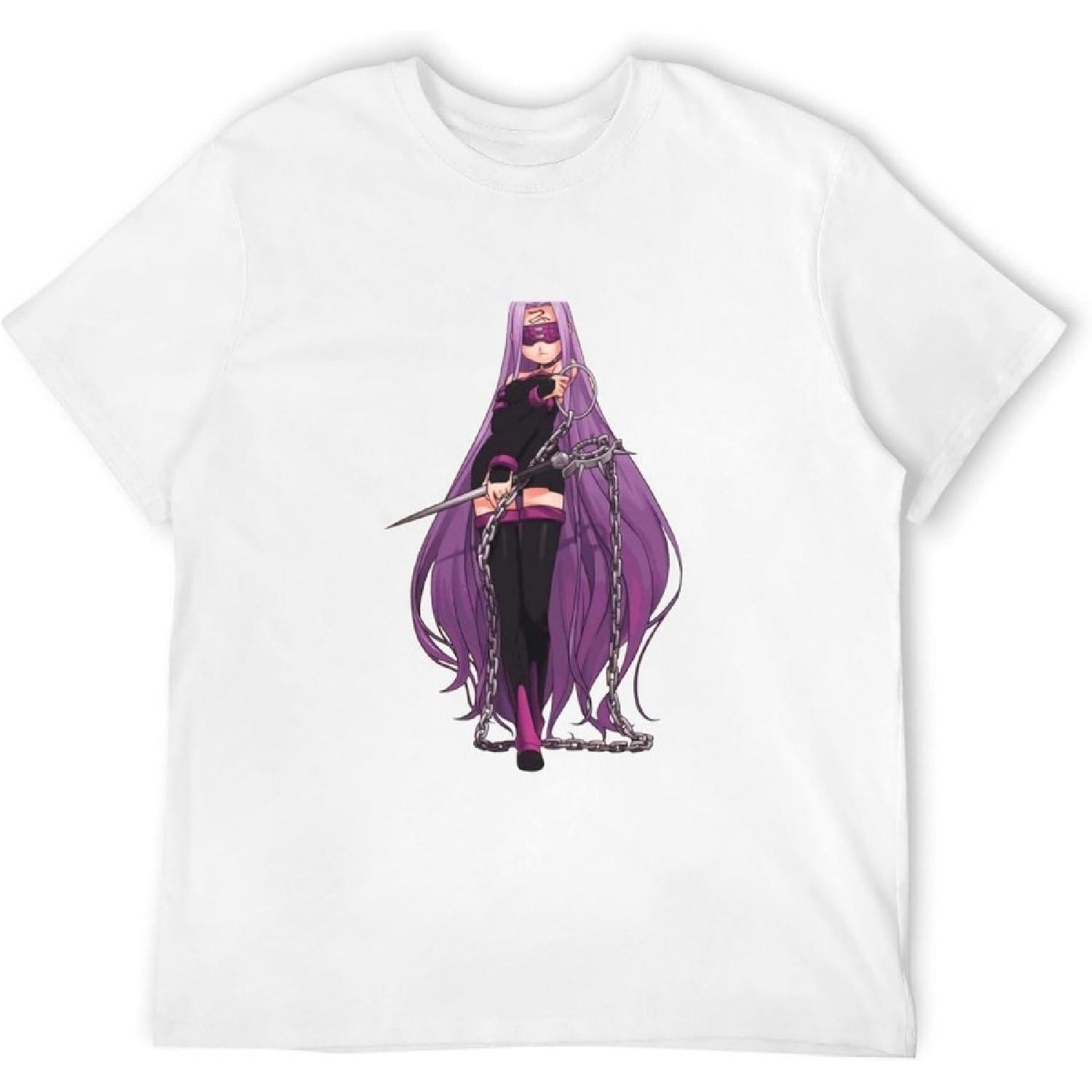 Футболка Medusa Rider Fate Stay Night Милая Одежда Графическая футболка Мужская футболка Белая XXXXXL белый