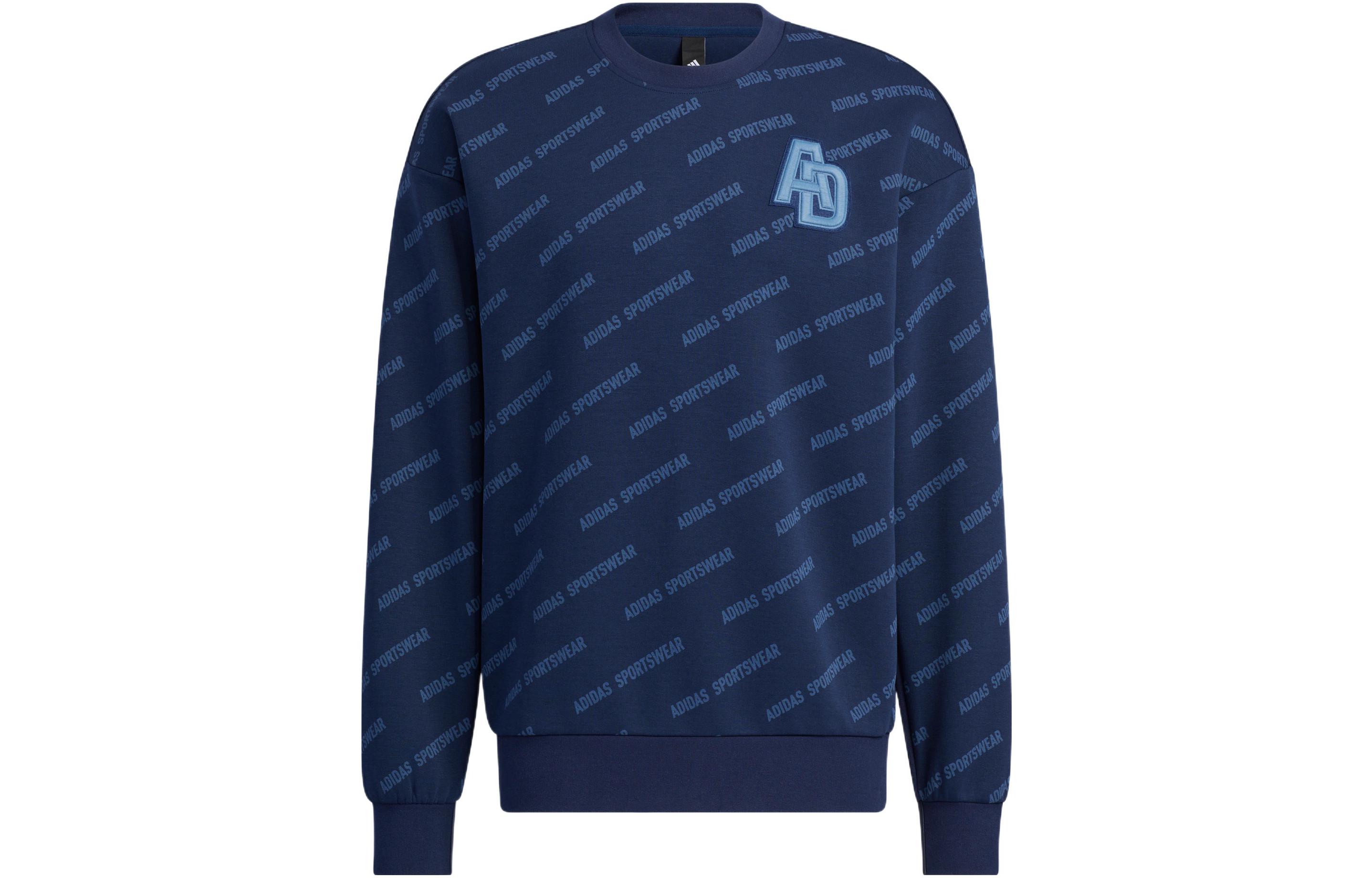 Adidas Sweatshirts Men s Blue Crew Neck Moderate Regular IB2747 L