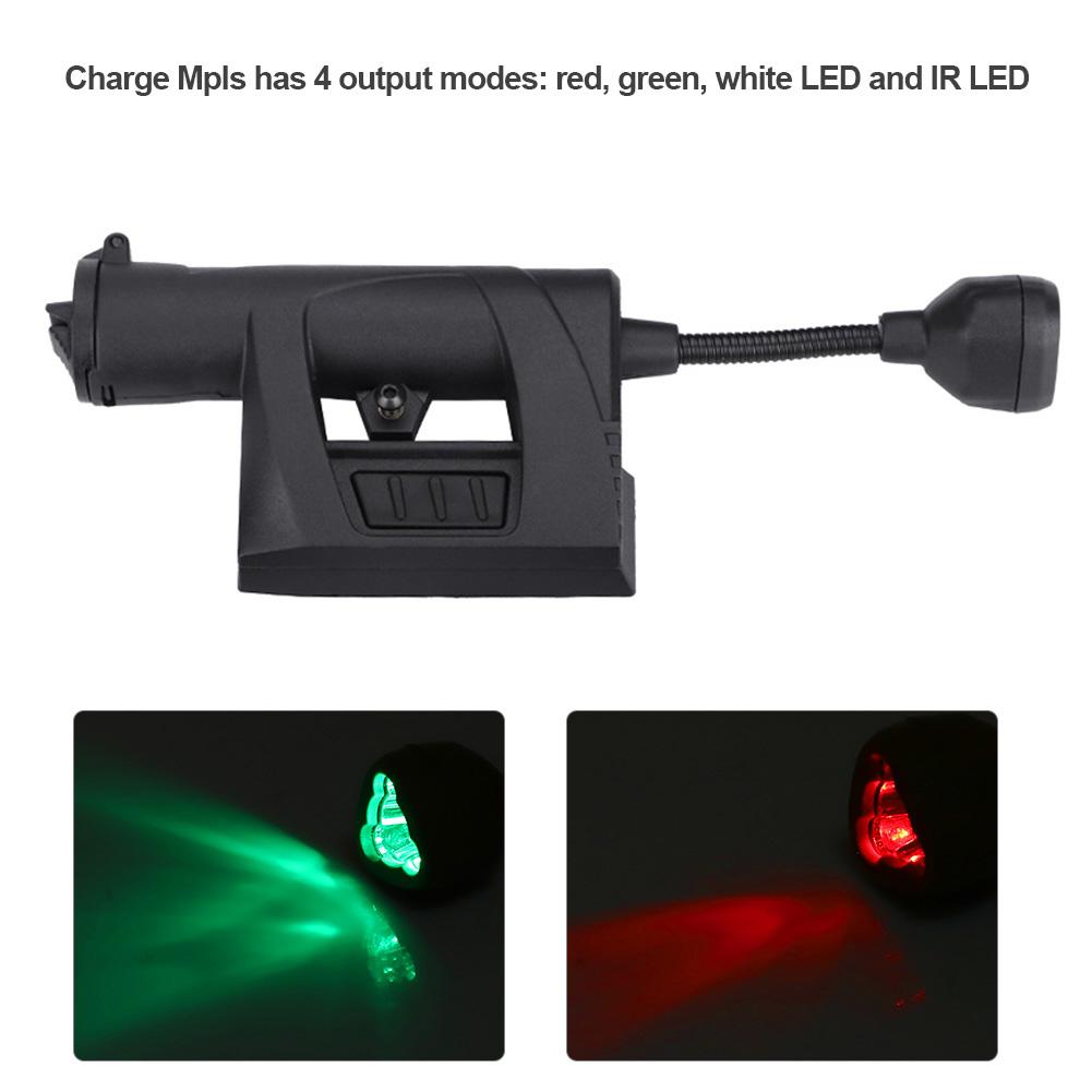 Charge Mpls Night Helmet Light Illumination Tool for Outdoor Hunting Military (Black)