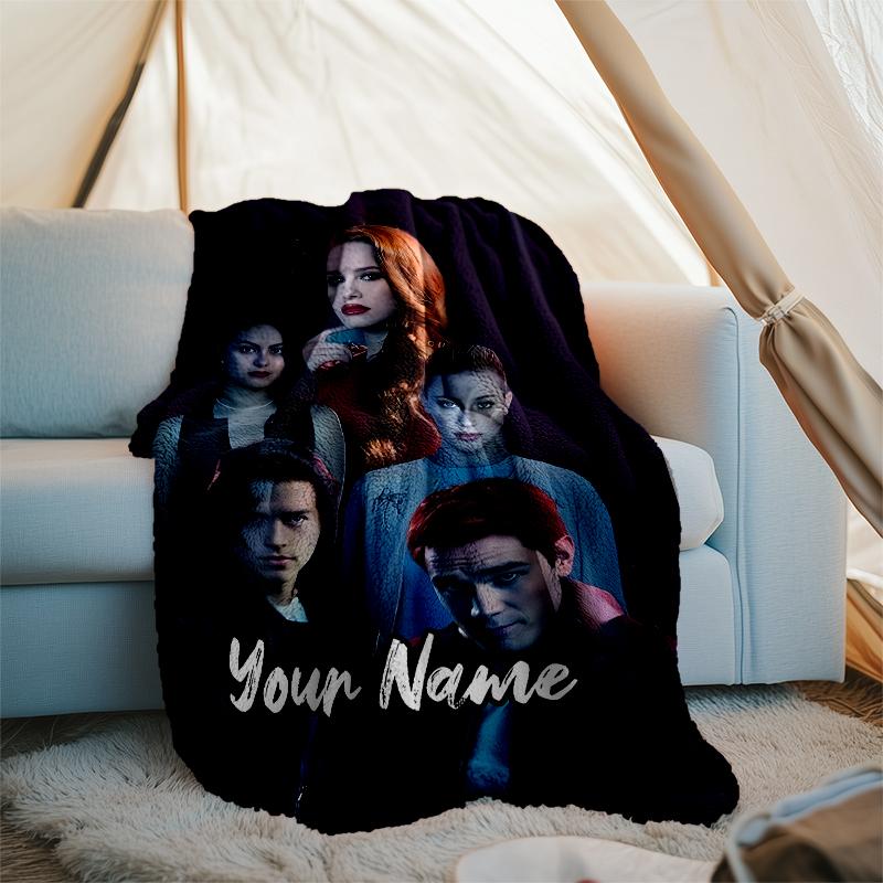 Custom Name Riverdale Theme Printed Blanket - Perfect for Couch, Bed, Travel & Outdoor Use | Machine Washable, Cozy & Durable.