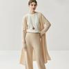 Women's Lightweight Baby-Grade Cashmere Cardigan - White Shawl Knit Jacket, Soft and Cozy for Autumn and Winter