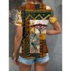 Women's T Shirt Graphic Geometric Color Block Bohemia Vintage Ethnic Short Sleeve Crew Neck Round Neck Regular Tops Daily Going out