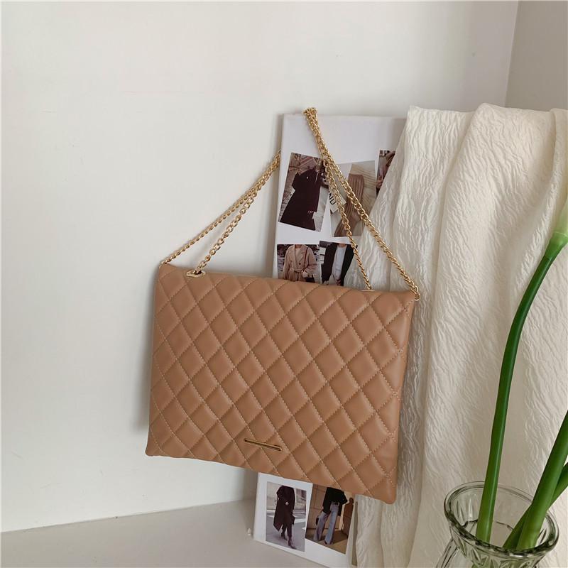 

Новая весенняя сумка через плечо, модная клетчатая сумка из искусственной кожи для женщин, большие сумки-конверты и кошельки