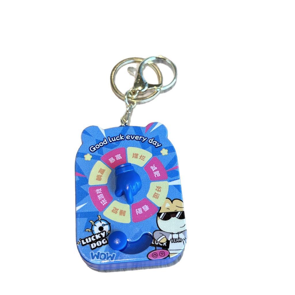 Mini Handheld Truth or Dare Spinner Keychain - Cute Cartoon Couple Bag Ornament