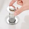Drain Filter for Bathroom Sink, Stainless Steel Mesh Strainer with Anti-Clog Bouncing Mechanism, Compatible with Most Washbasins