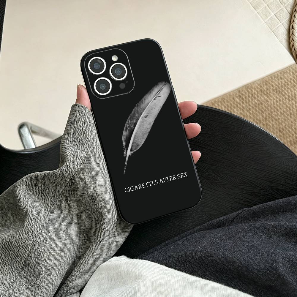 C-Cigarettes A-After Sex B-Band Phone Case For iPhone 17, 16,15,14,13,12,11 Plus,Pro Max, Others Soft Black Cover