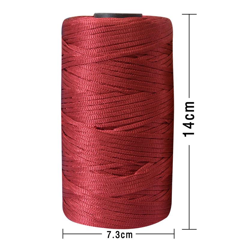 250g Silky Cotton Linen Crochet Yarn 2.5mm Lightweight Ice Silk Flat Ribbon Yarn Handmade Crocheting DIY Bags Hats Hollow Thread