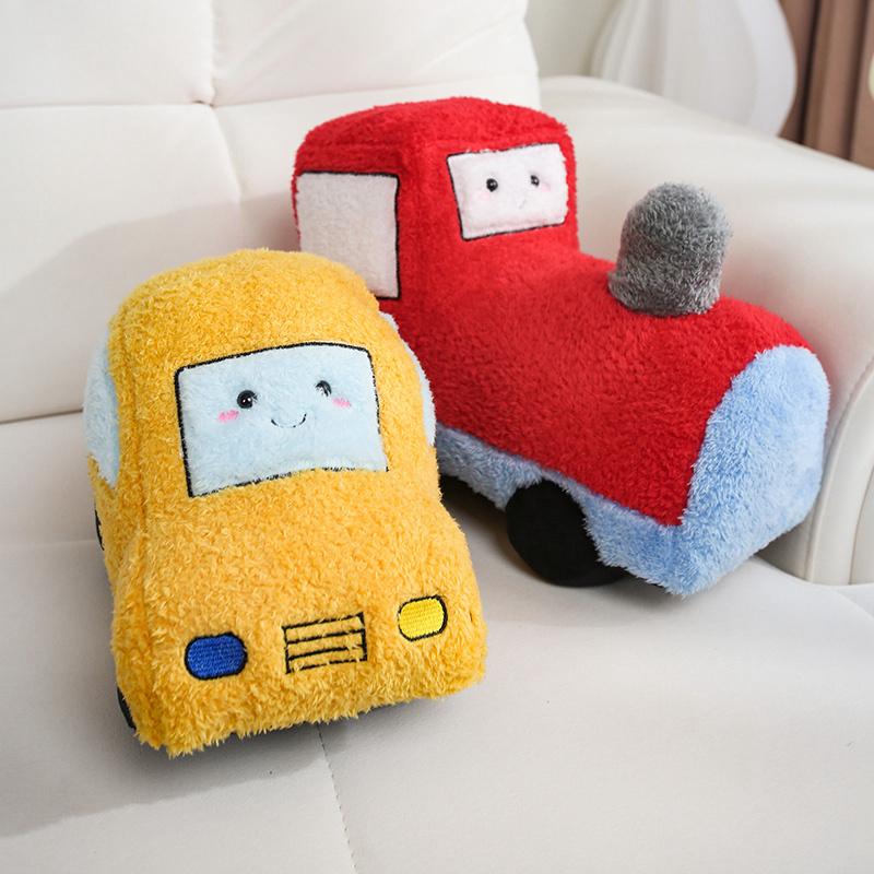 Süßes Cartoon Fahrzeug Plüschtier Weiches Flauschiges Auto Flugzeug Panzer Feuerwehrauto Kuscheltier Transportfahrzeug Kawaii Plüschtier Heimdekoration