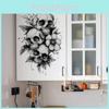 And Halloween Black White Skull And Flower Home Decoration Wall Stickers