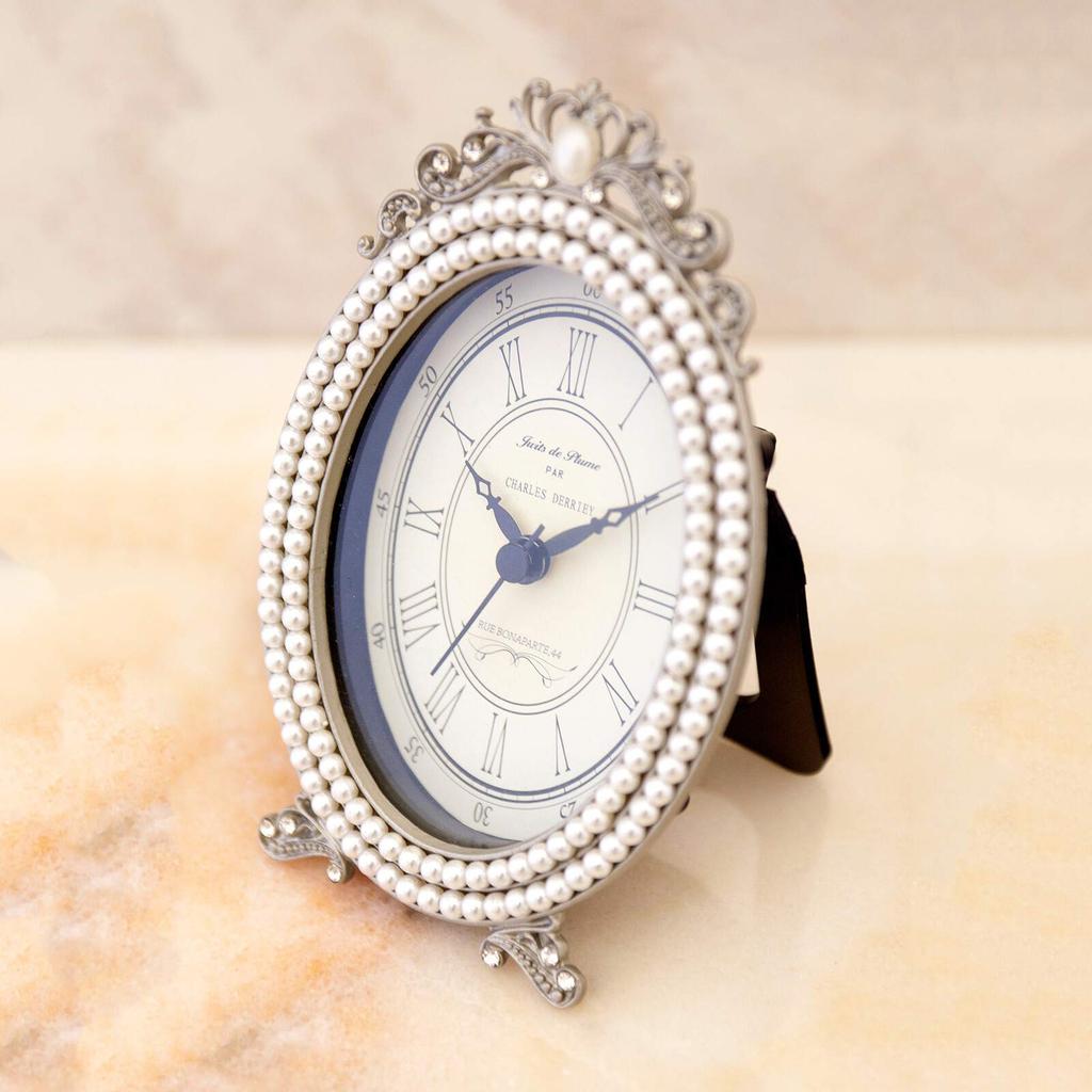 Akizuki Trading Antique-style PearlRhinestone Watch (B Pearl Oval 604)