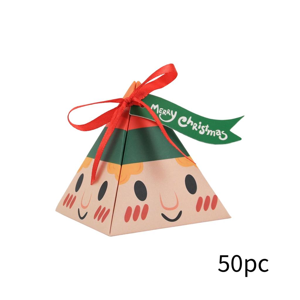 50-piece Christmas Gift Box Triangular Candy Box